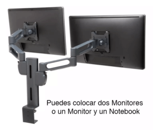 Brazo Doble para Monitores de hasta 24 y 1 Notebook de hasta 15.6  Kensington