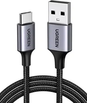 Cable Ugreen USB tipo C de nailon trenzado USB A a USB C 2 Metros