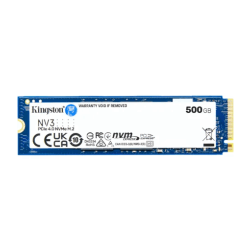 Kingston Unidad de Estado Sólido NV3 de 500GB NVMe, PCIe 4.0, 5.000MB/s