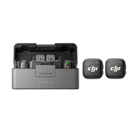 DJI Mic 3 (2 TX + 1 RX + Charging Case) Micrófono Transmisor Inalámbrico con Receptor y Estuche de Carga - Black