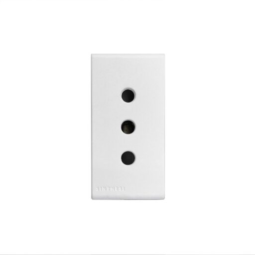 Módulo Tomacorriente 10A 250V~ 2P+T S33 Blanco Mate Sinthesi