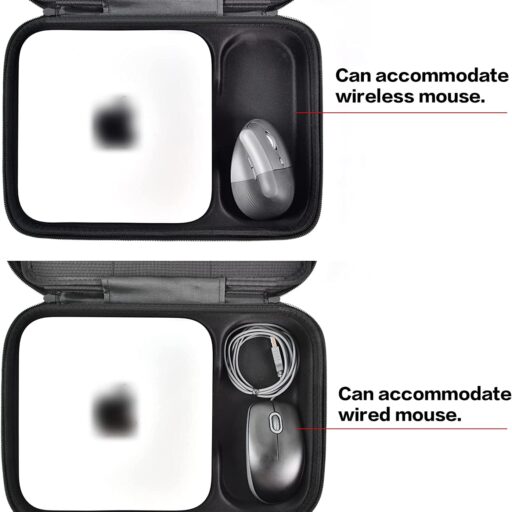 Funda Compatible con Apple 2023 Mac Mini M2/Mac Mini M1 y Mac Mini, Organizador de Electrónica Dura para Accesorios - Negro