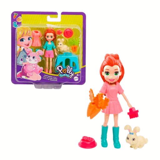 Polly Pocket Lila y su Conejito Mascota