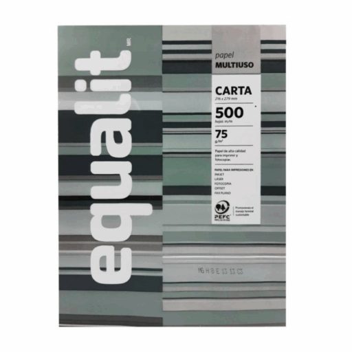Equalit Resma Papel Fotocopia Carta 500 Hojas 75g/m2