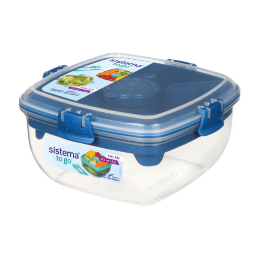 Sistema To Go Contenedor Hermético Ensalada 1.1L Azul