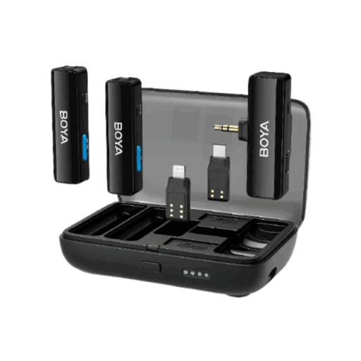 BOYALINK  Sistema de Micrófono Inalámbrico Doble con Diseño todo en uno