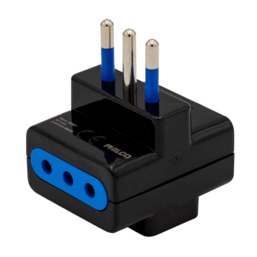 Philco Enchufe Adaptador Triple 78547 Negro