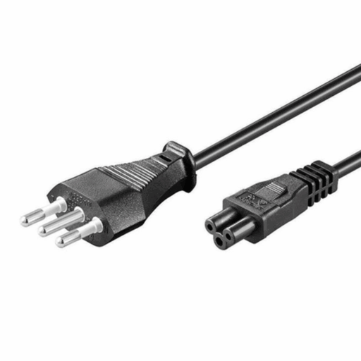 Cable de Poder Tipo Trébol 1.8 Metros - Negro