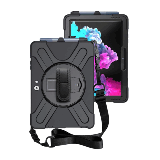 Funda para Microsoft Surface Go de 10,5" con Soporte Giratorio y Correa  Negro