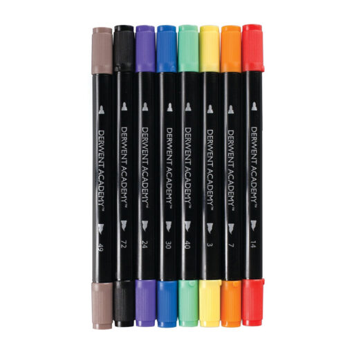Marcadores Doble Punta Brush 8 Unidades Derwent Academy