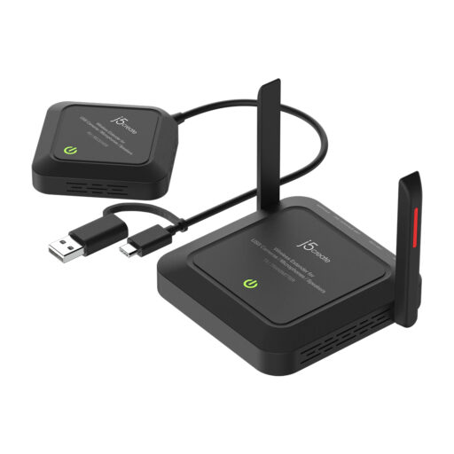 Extensor Inalámbrico USB C/A para Cámaras, Micrófonos y Parlantes USB Negro