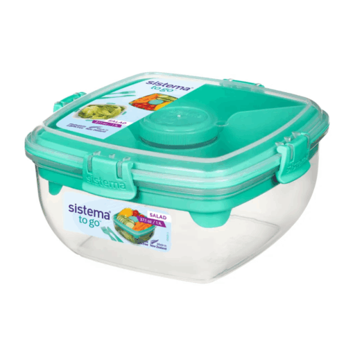 Sistema To Go Contenedor Hermético Ensalada 1.1L Verde