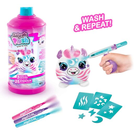 Airbrush Plush Mini Kit Peluche Sorpresa para Pintar con Aerógrafo