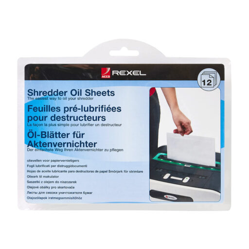Lubricante en Hojas Rexel de 12 Unidades para Trituradoras