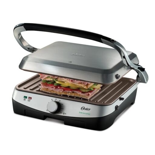 Oster Parrilla y Panini Revestimiento Bioceramic CKSTPA4881