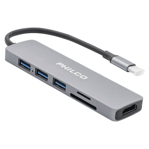 Philco HUB USB-C Adaptador Multipuertos 6 En 1 - 61284