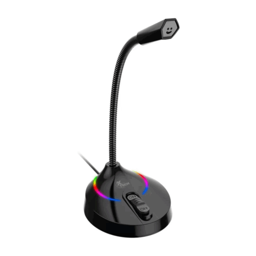 Micrófono para videojuegos de computadora USB con luces LED - Xtech