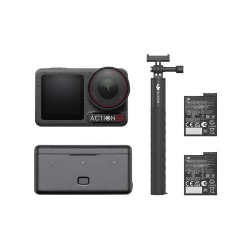 DJI Action 5 Pro Adventure Combo Incluye Pack Estándar, Batería Extrema Plus x2, Brazo Extensible 1.5m y Estuche de Carga