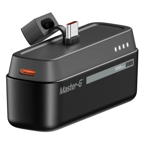Master-G Cargador Portátil Power Bank Pocket 5000mAh USB-C - Negro