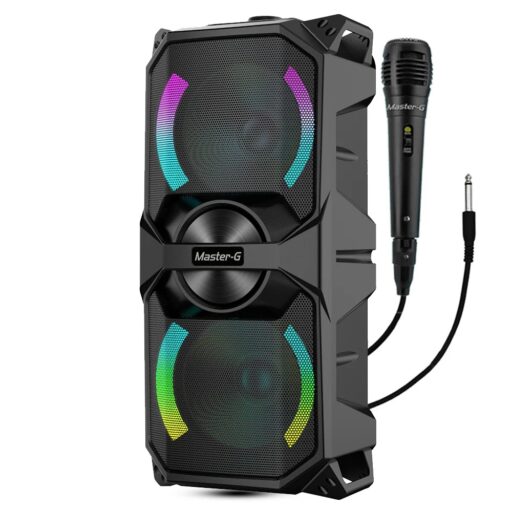 Master-G Parlante Karaoke Bluetooth Luxor 6,5'' x2 con Micrófono