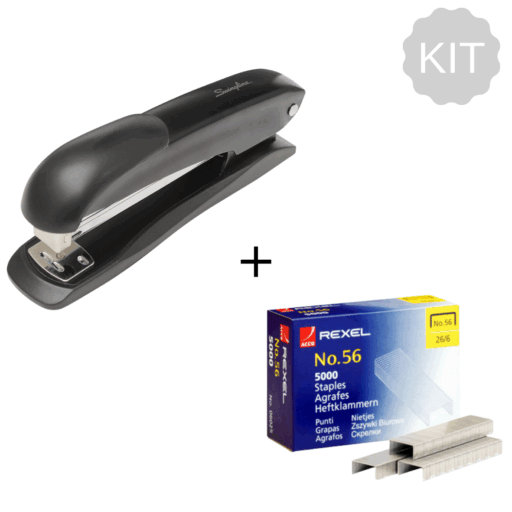 Kit Corchetera Metálica 414 Swingline + Caja de Corchetes 26/6 Rexel