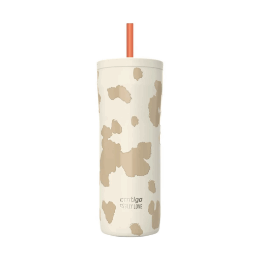 Contigo x Ally Love Vaso de Acero Inoxidable con Pajilla 709ml - Oatmilk