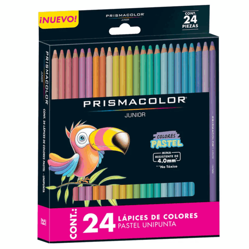 Prismacolor Junior - Lápices de Colores Pastel Unipunta Surtidos 24 Unidades