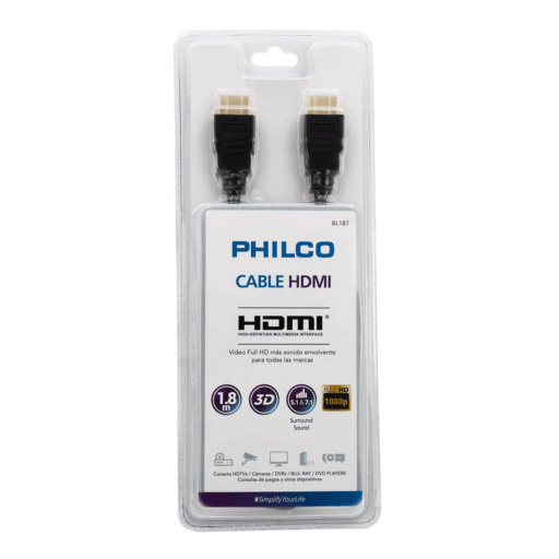 Philco - Cable HDMI 1.8mts Ultra En Blister