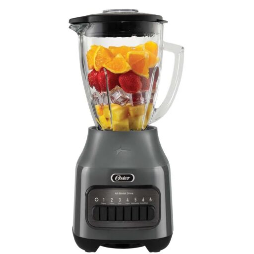Oster Licuadora con Vaso de Vidrio y 6 Velocidades más Pulso BLSTPEG-GPB [Caja Dañada]