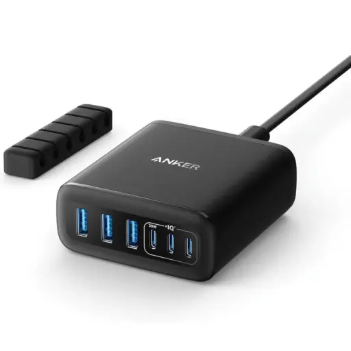 Anker - HUB Estación de Carga USB-C - 6 Puertos - Negro
