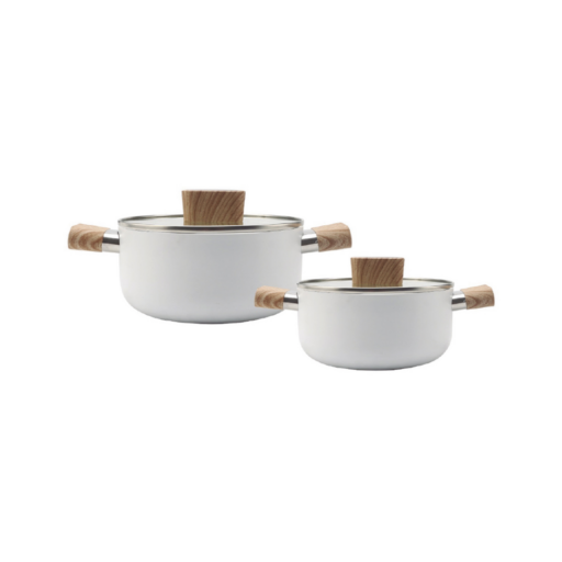 Doral - Set Cacerolas Aluminio Prensado Satellite  - Crema