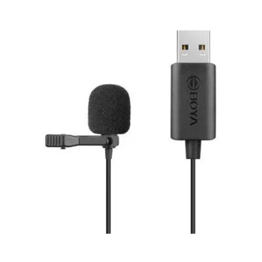 Boya -   Micrófono Lavalier USB Cable de 4 Metros - BY-LM40