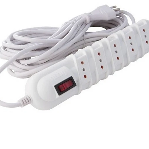 Alargador Rittig 5 Posic. 5 m con luz piloto Marfil